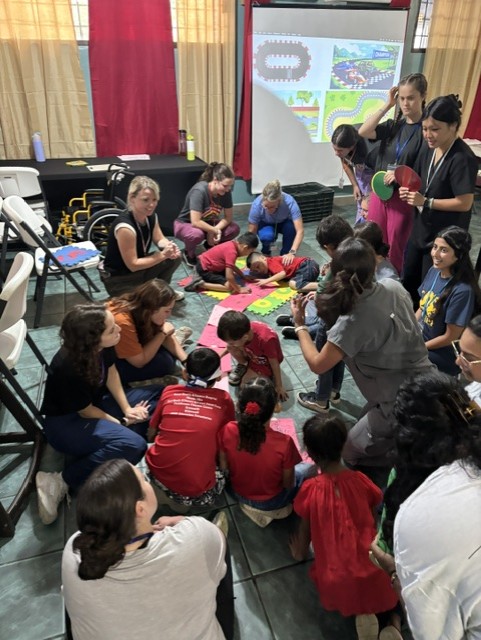 Group activity of students working with Belize clients