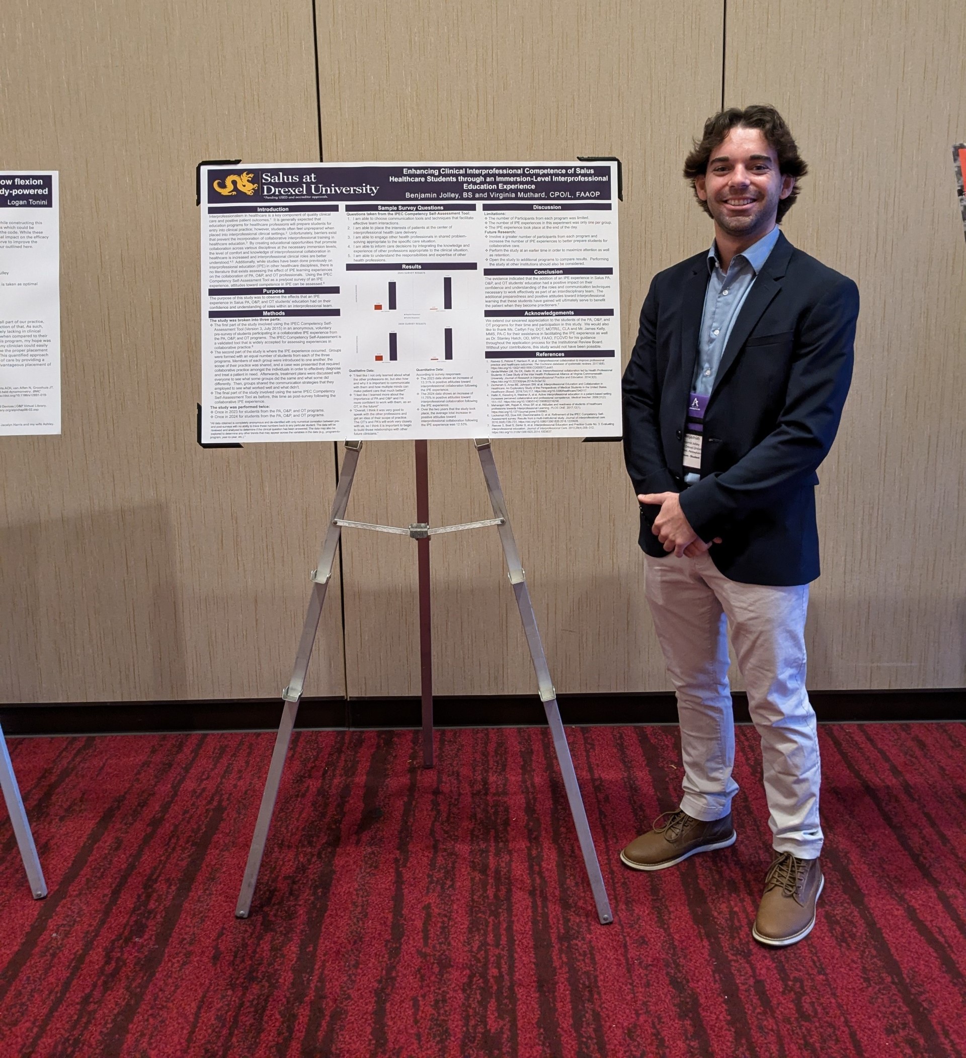 Ben Jolley with poster