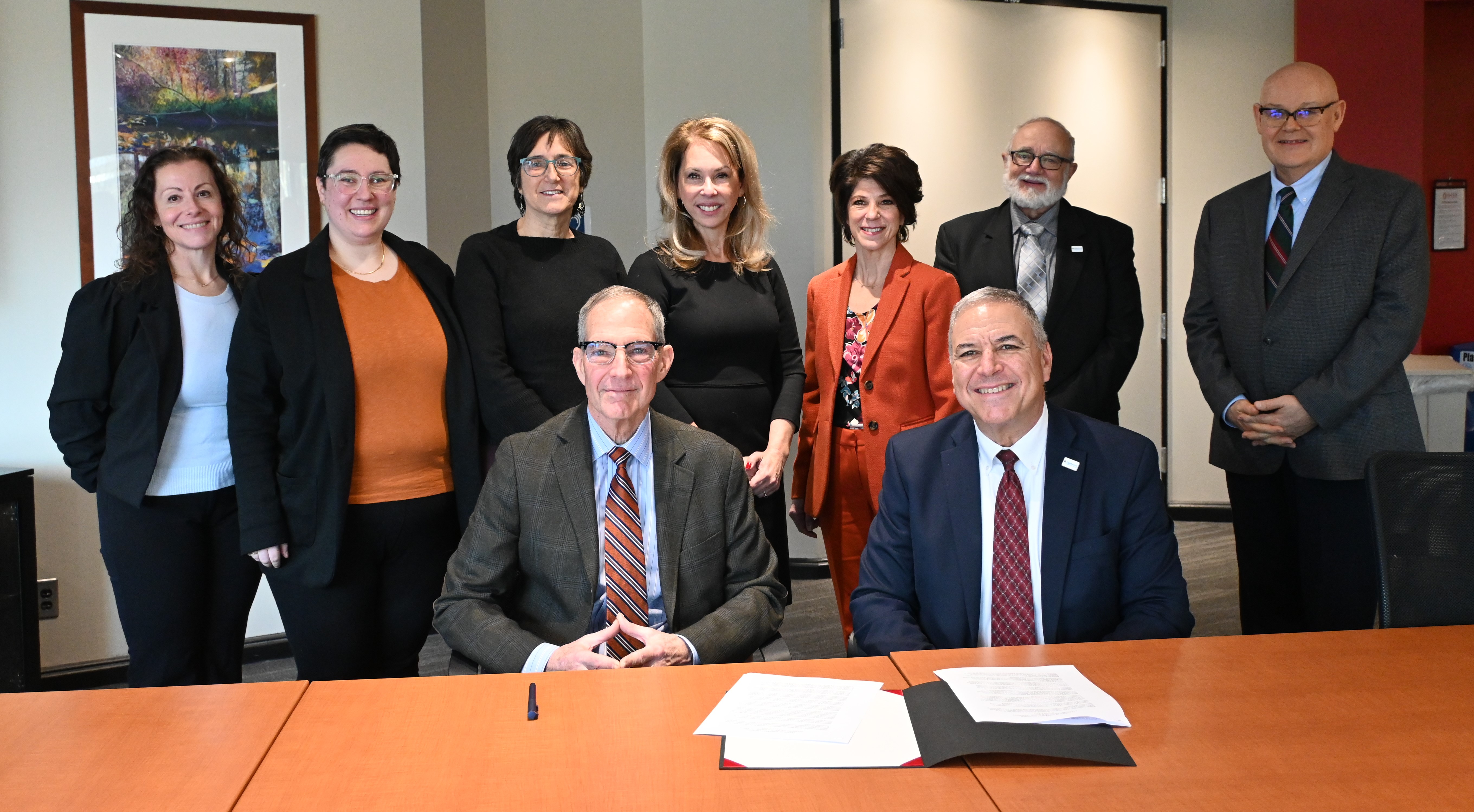 Salus/Drexel and Bestwork group photo at signing