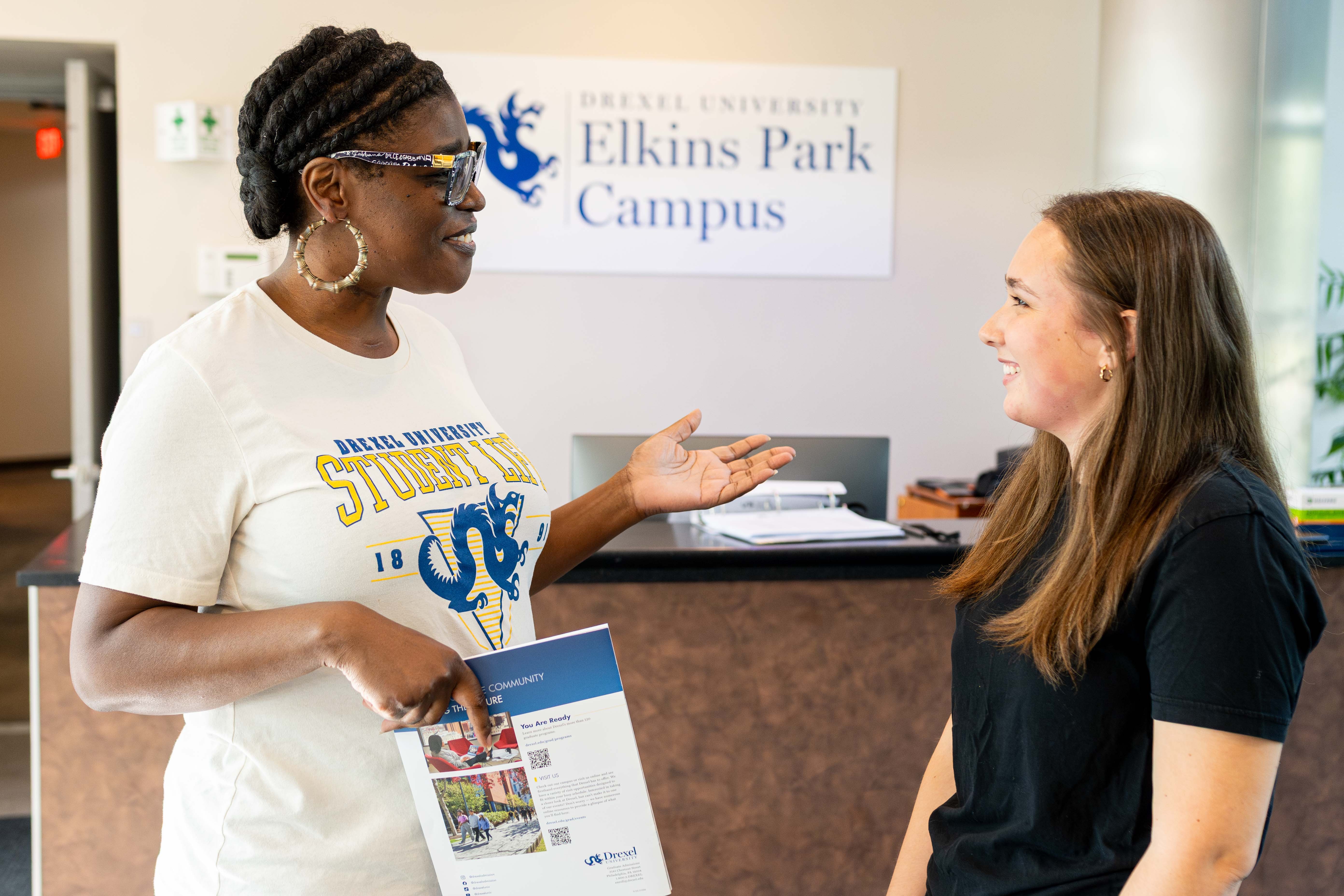Monae Kelsey discussions options with student