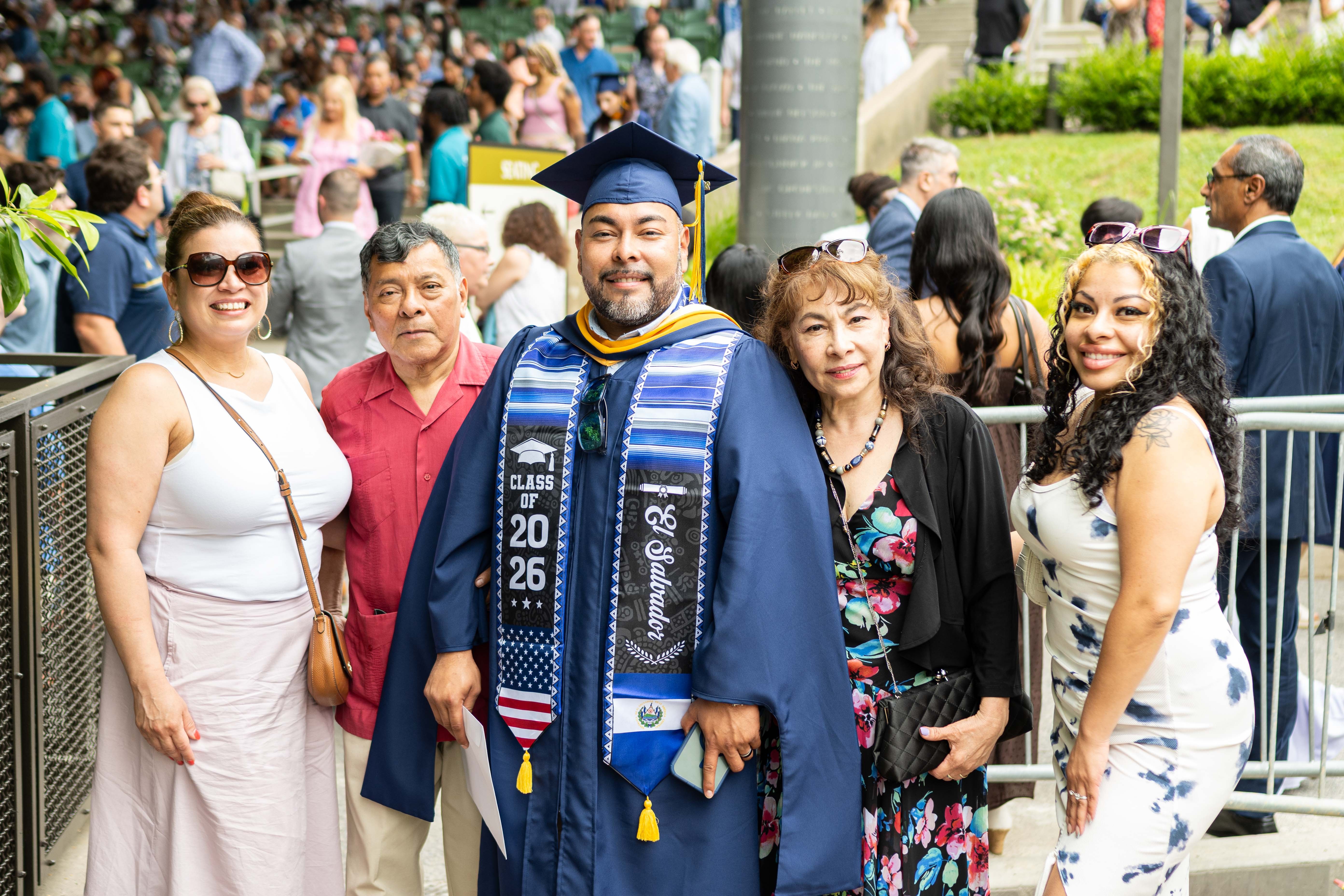 O&P grad Juan Argueta and family at commencement