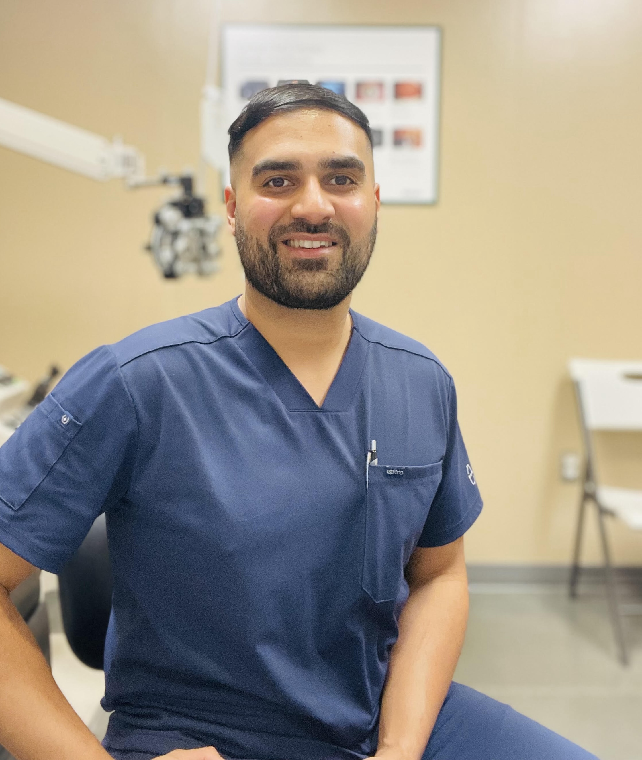Dr. Sidhu in his office exam room