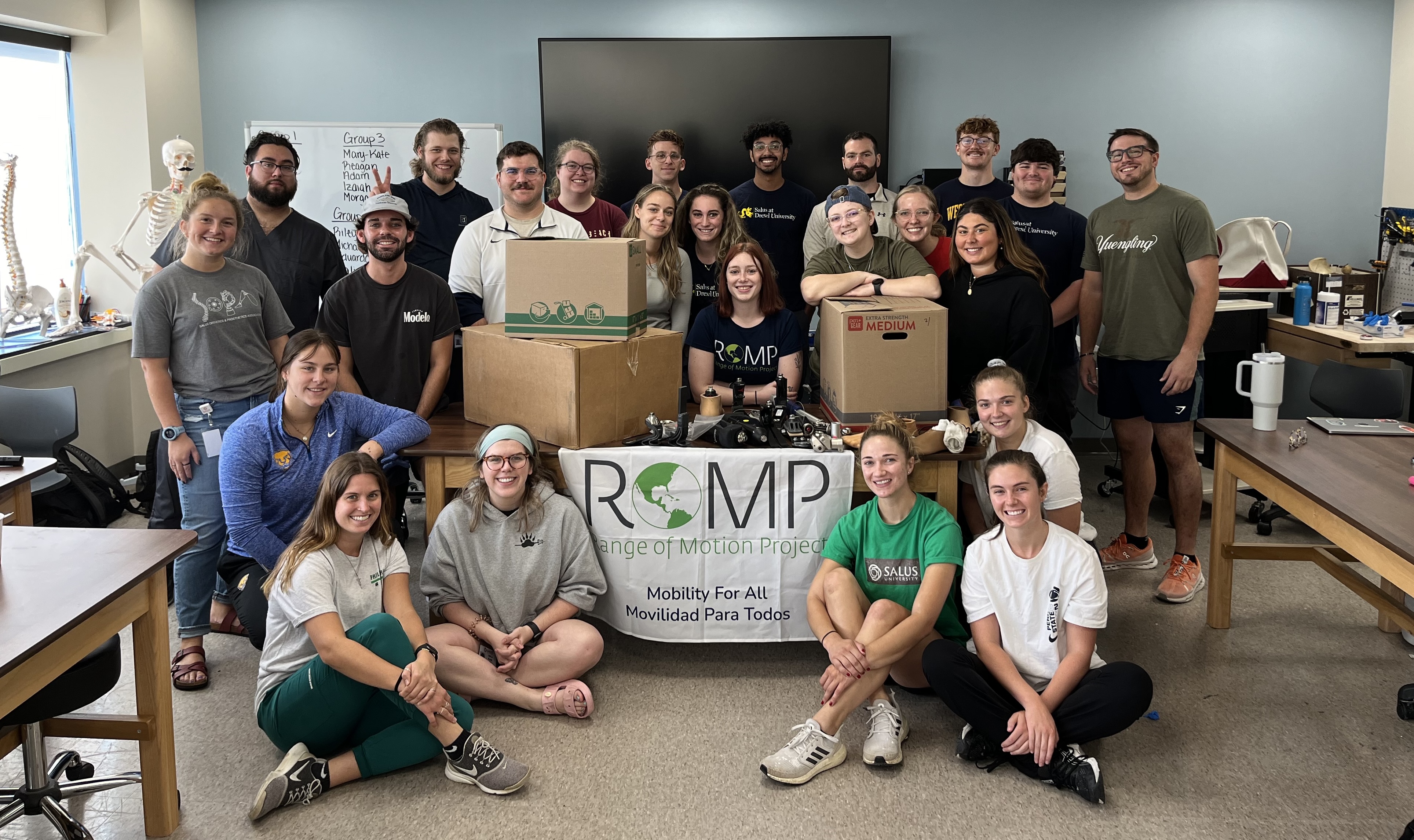 Disassembly Day group photo of students