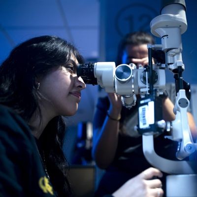 OD Student examining patient in lab thumbpic1