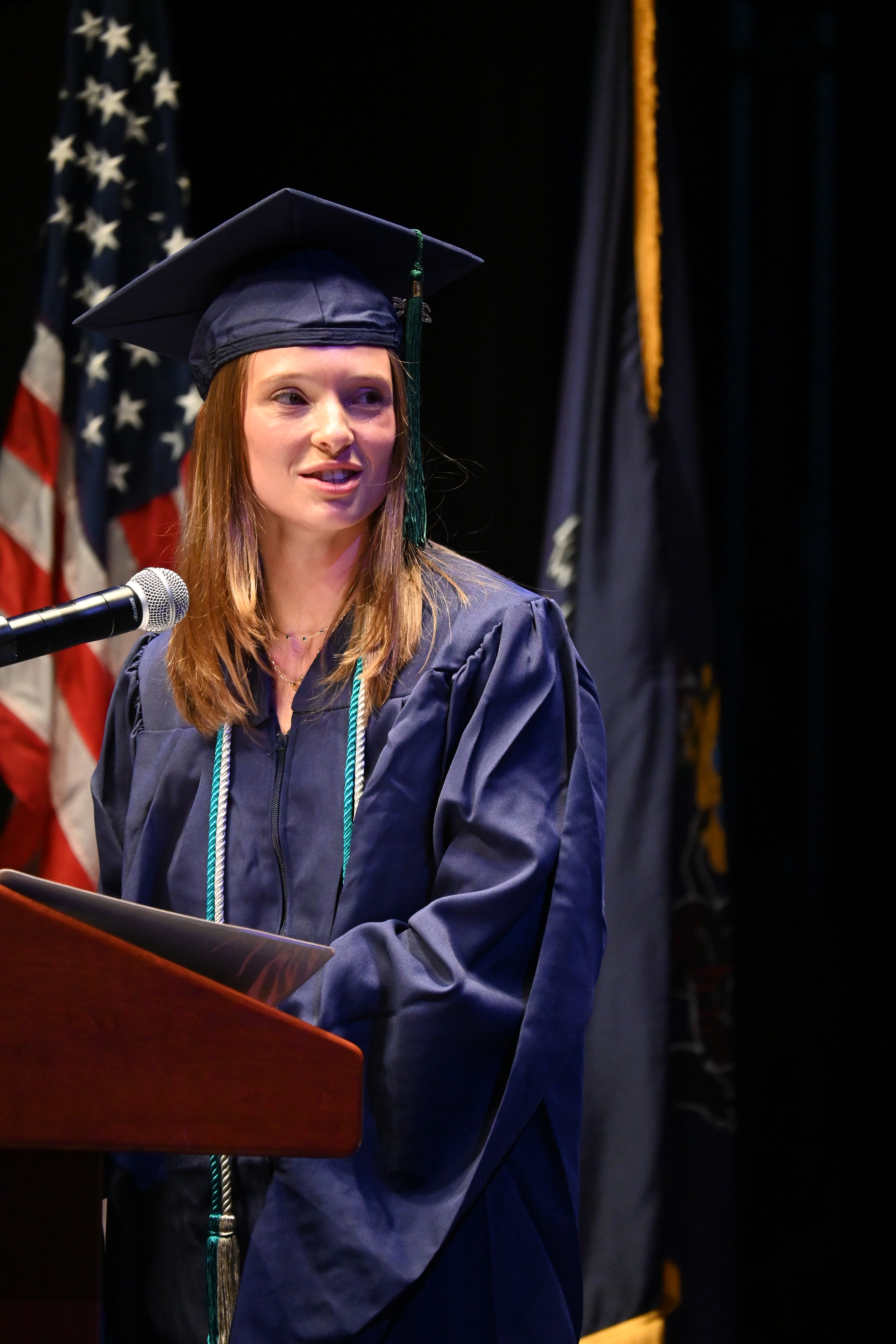 Graduate Ahna Kay at podium pic5