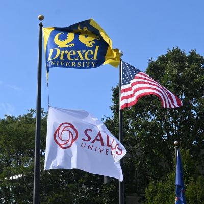Drexel and Salus flags thumbpic1