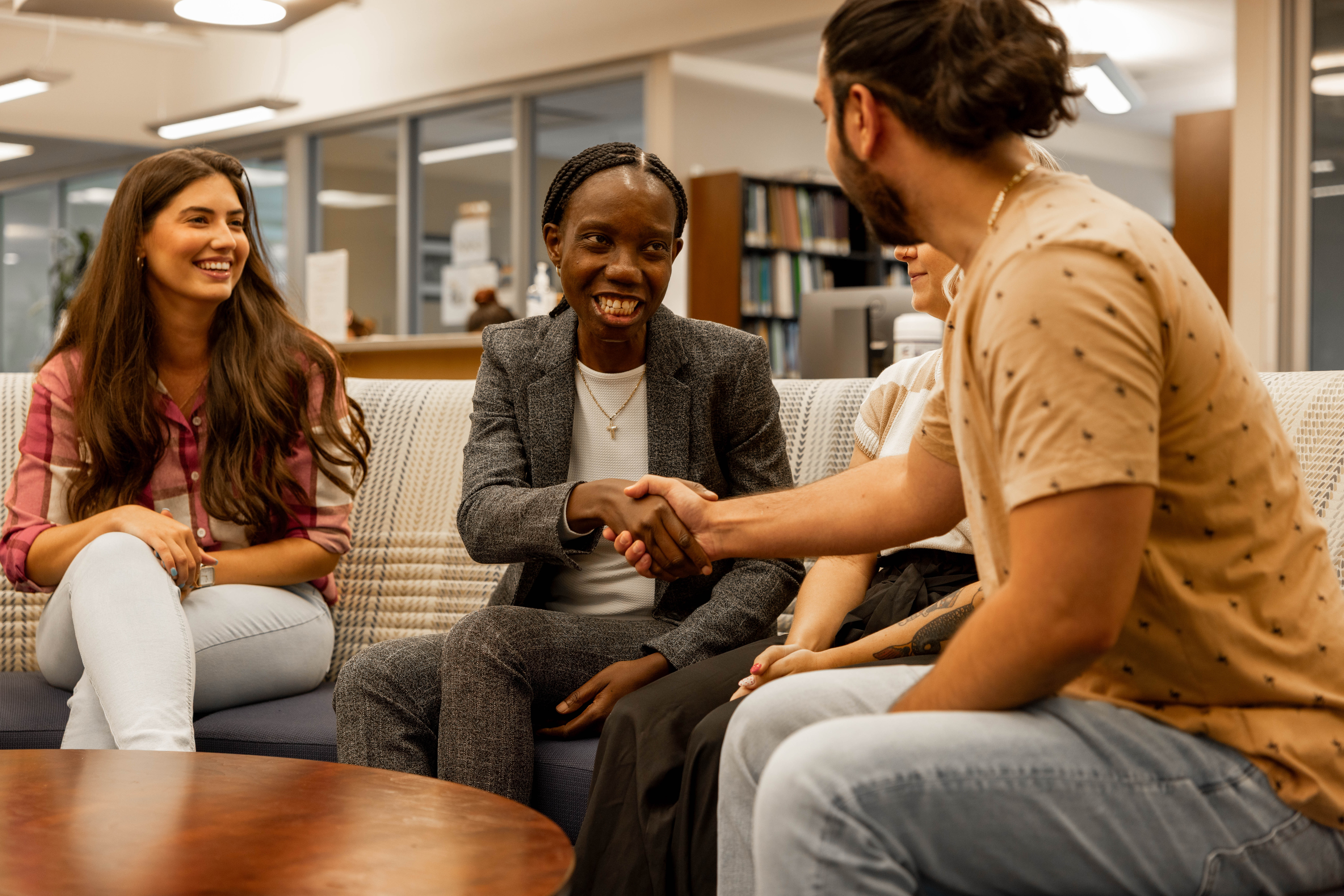 Josephine and students meet pic