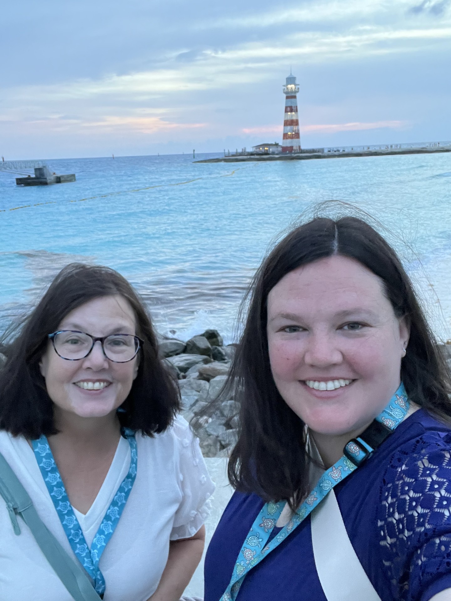Kelley Morris and her mom at lighthouse pic