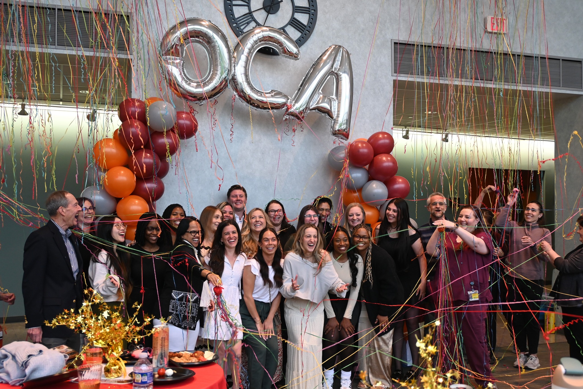 OCA Class showered with streamers