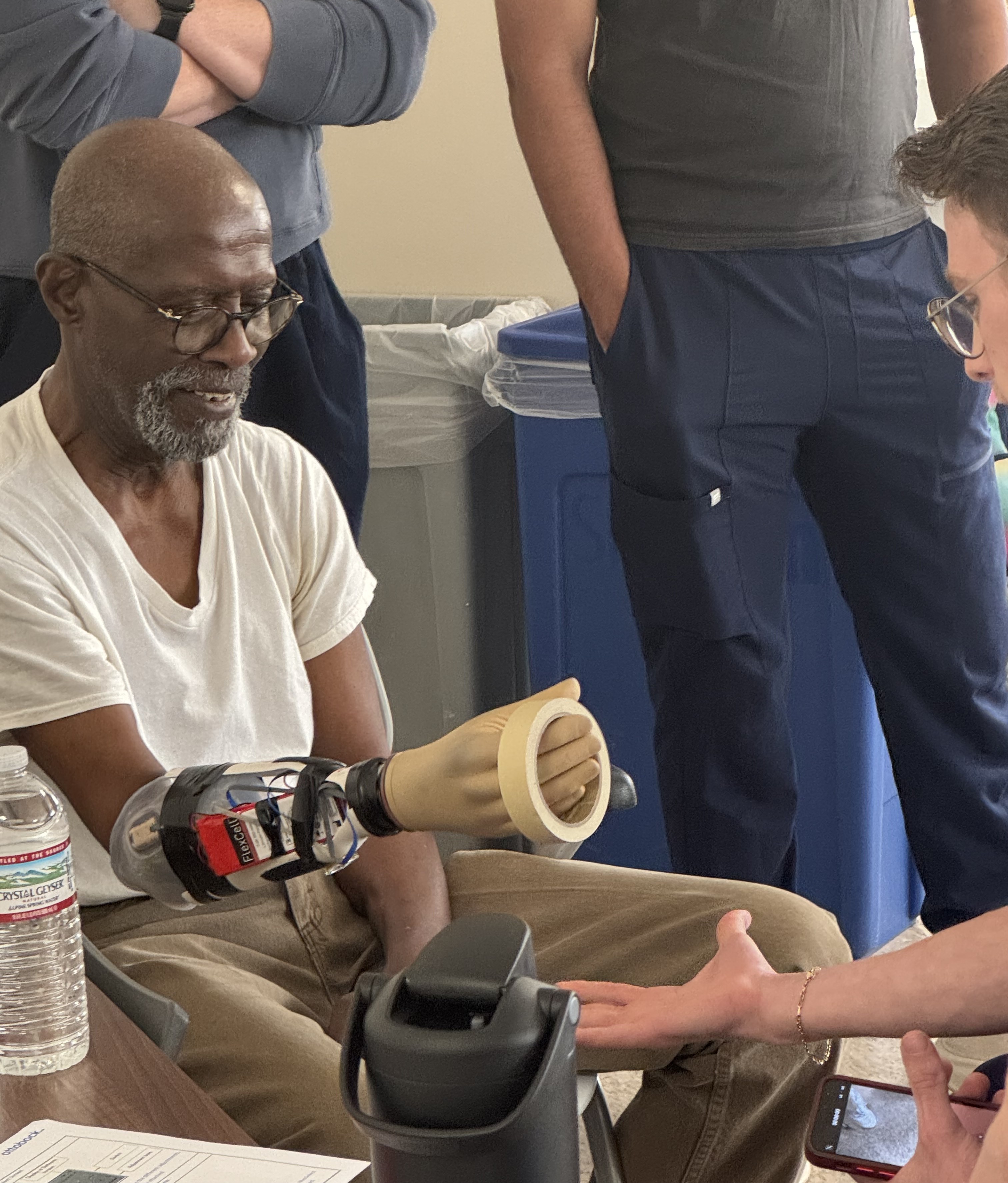 O&P patient model happy with prosthetic device