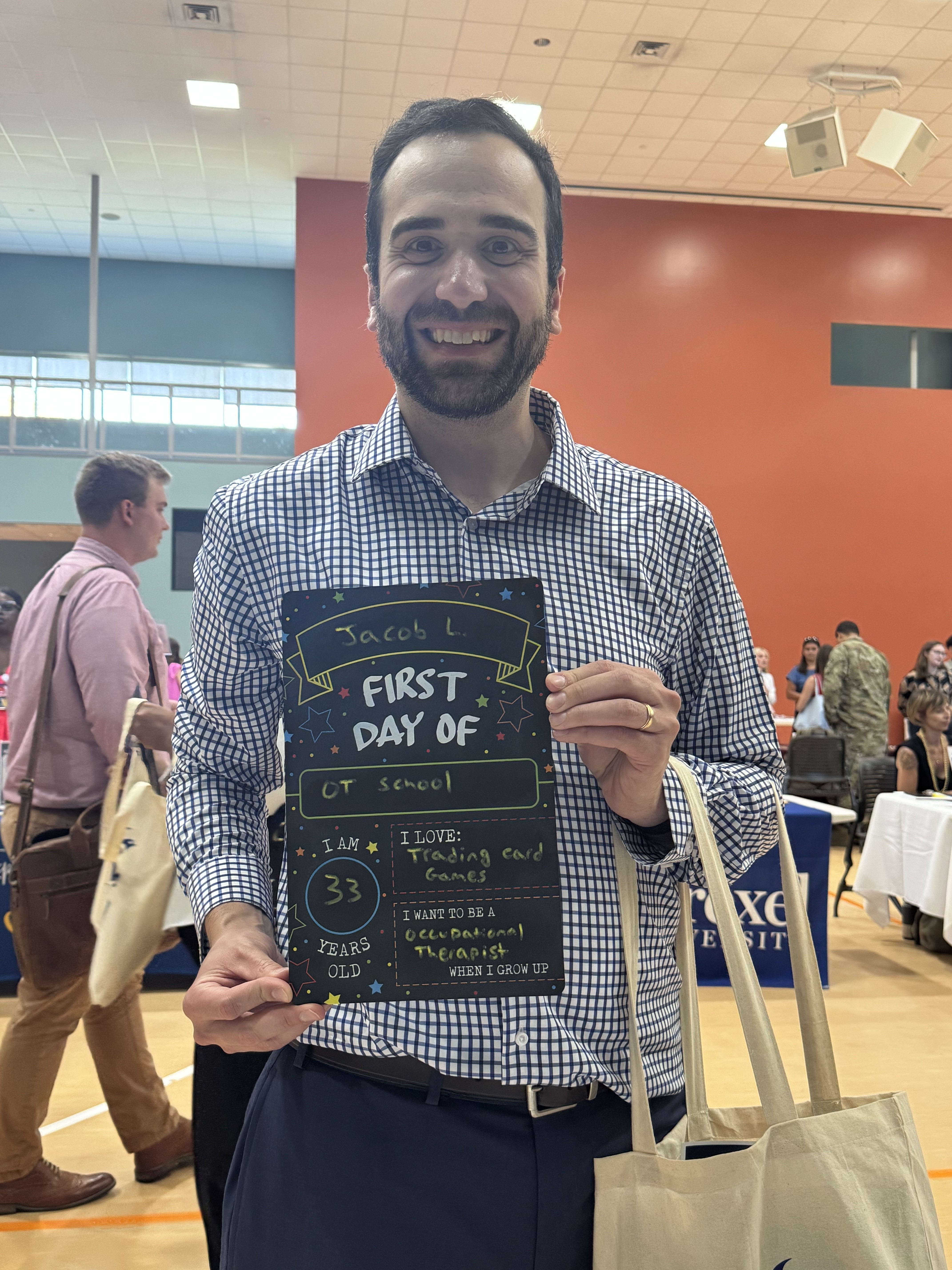 Jacob Lipton OT at orientation