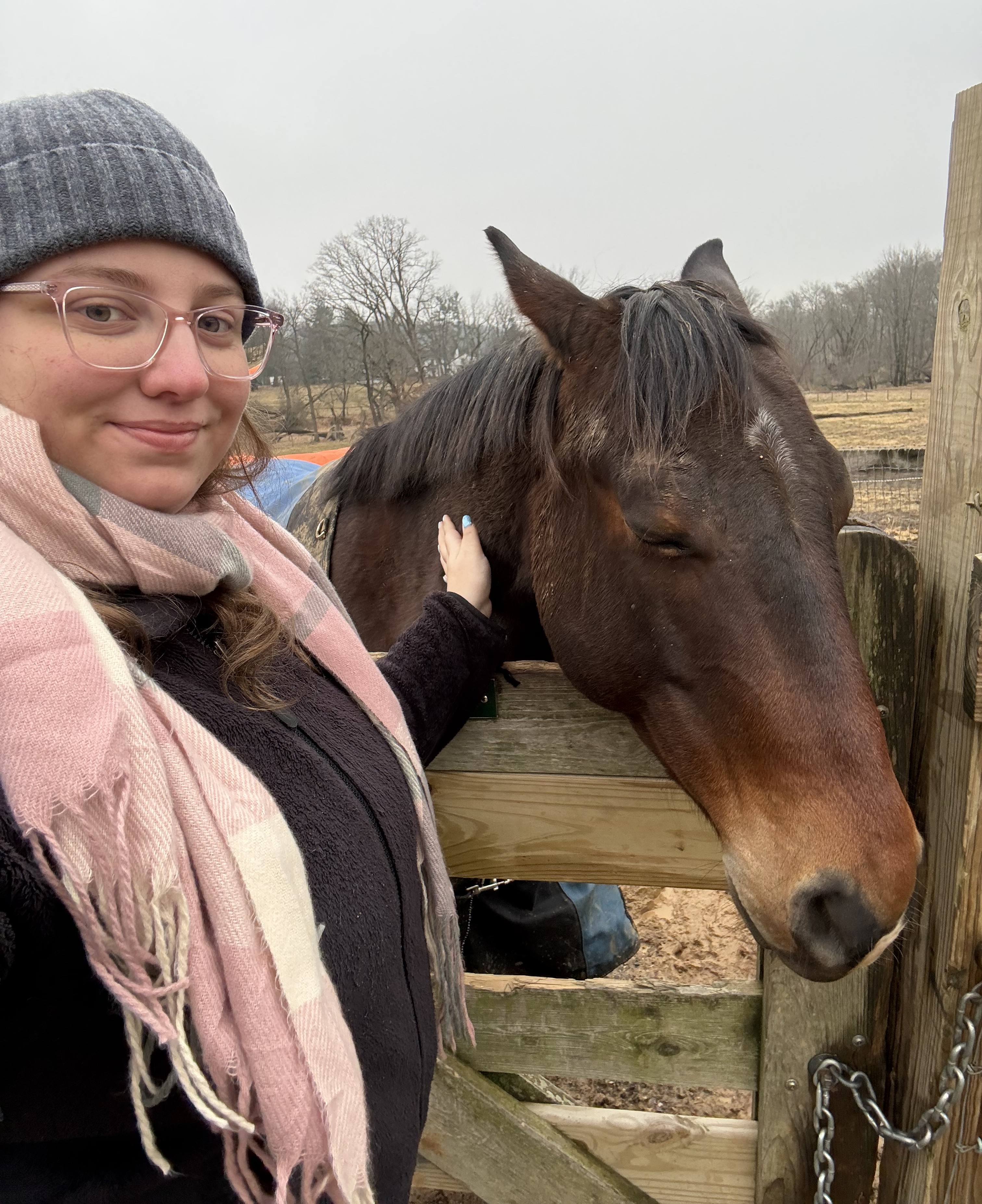 OT student Sara Bembischew with horse