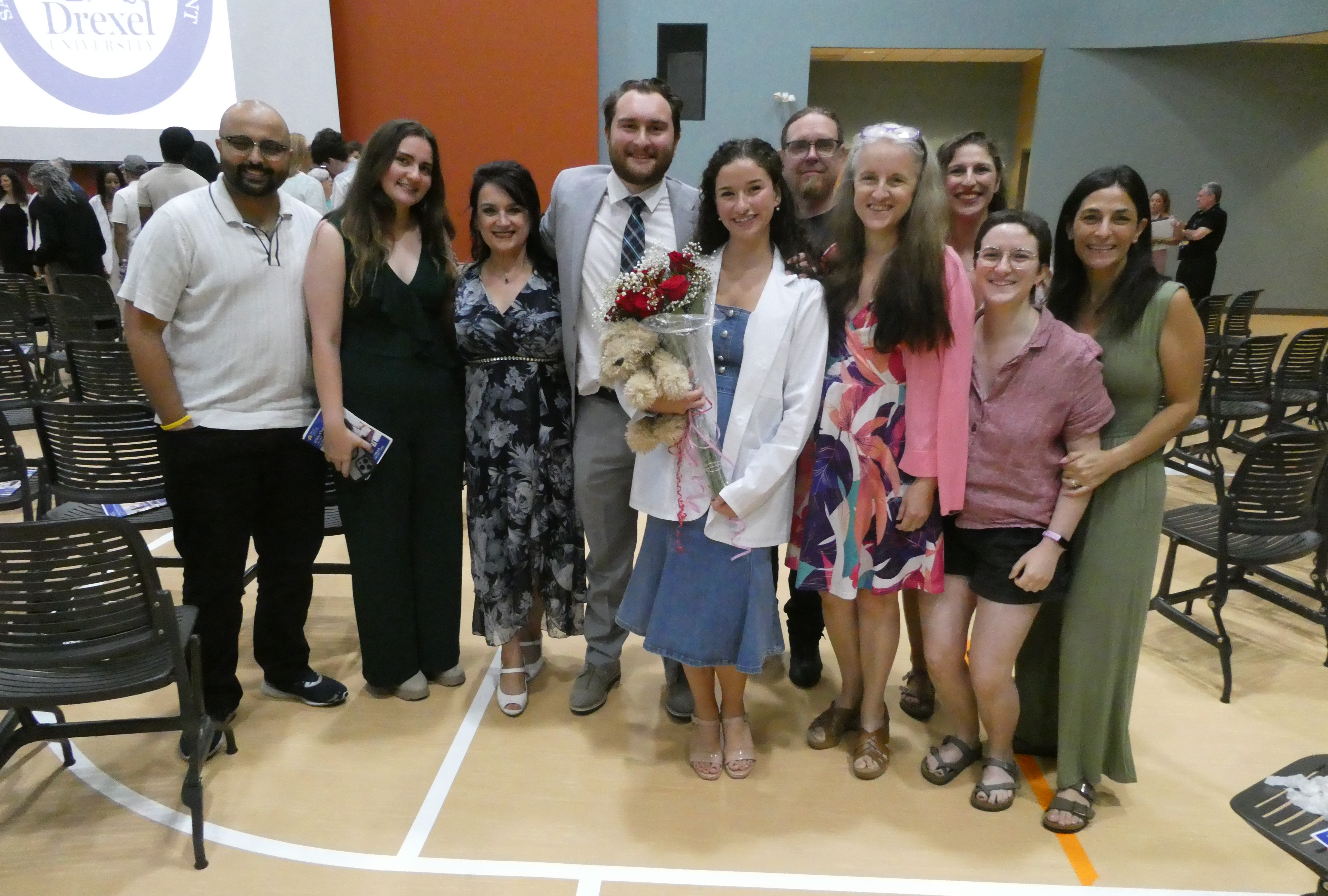Gaspari family at white coat ceremony