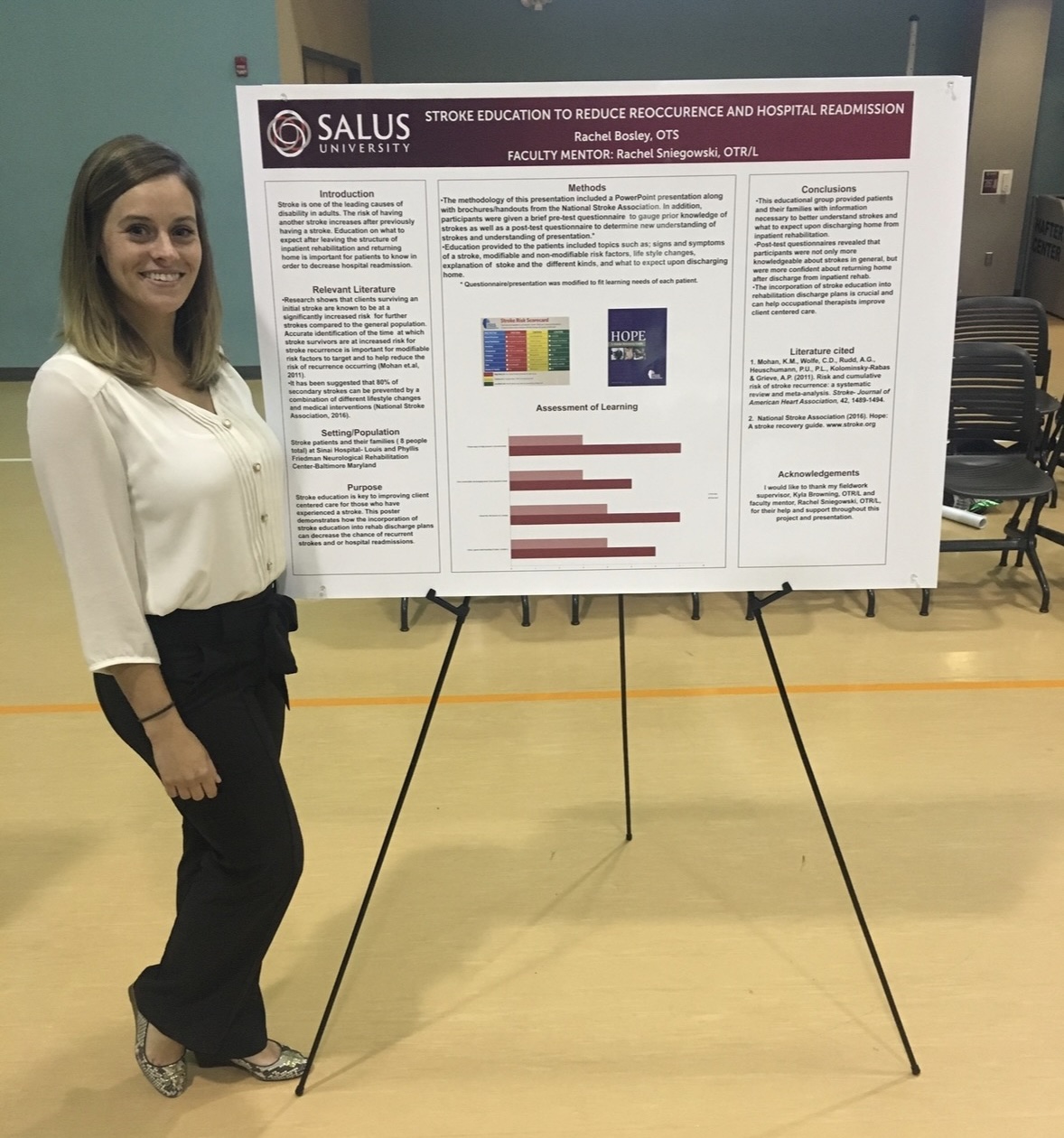 Rachel Picciotto with poster