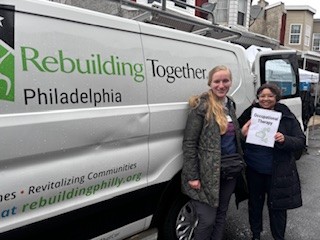 Two OT students at RTP event