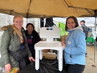 Three Drexel OT students at RTP event