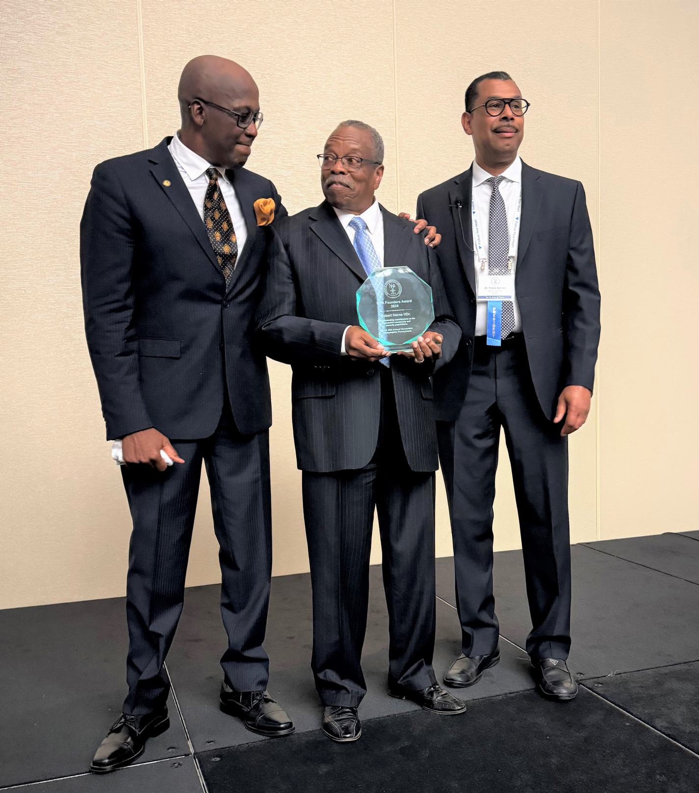 Robert Horne with award