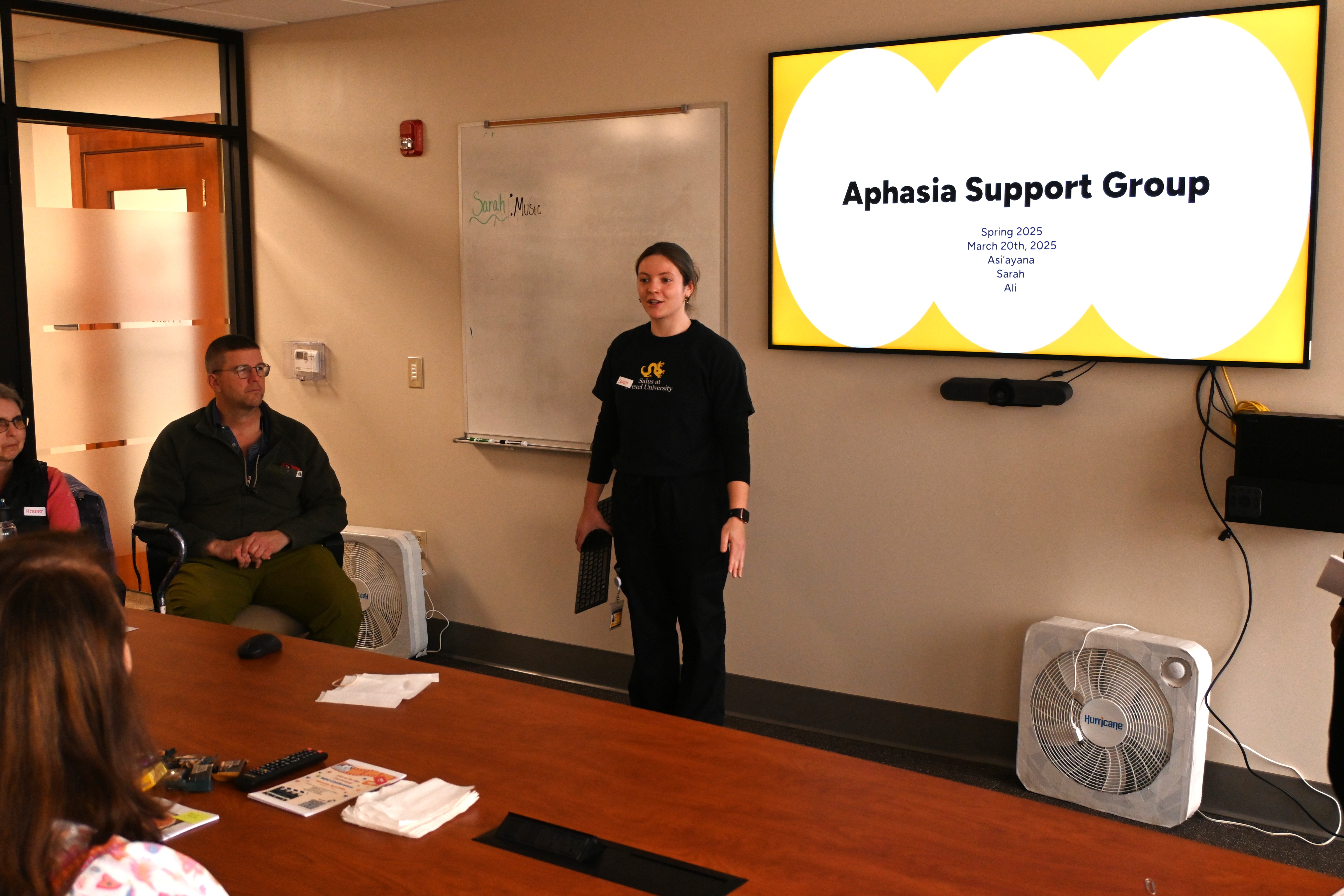 SLI students leading aphasia support group