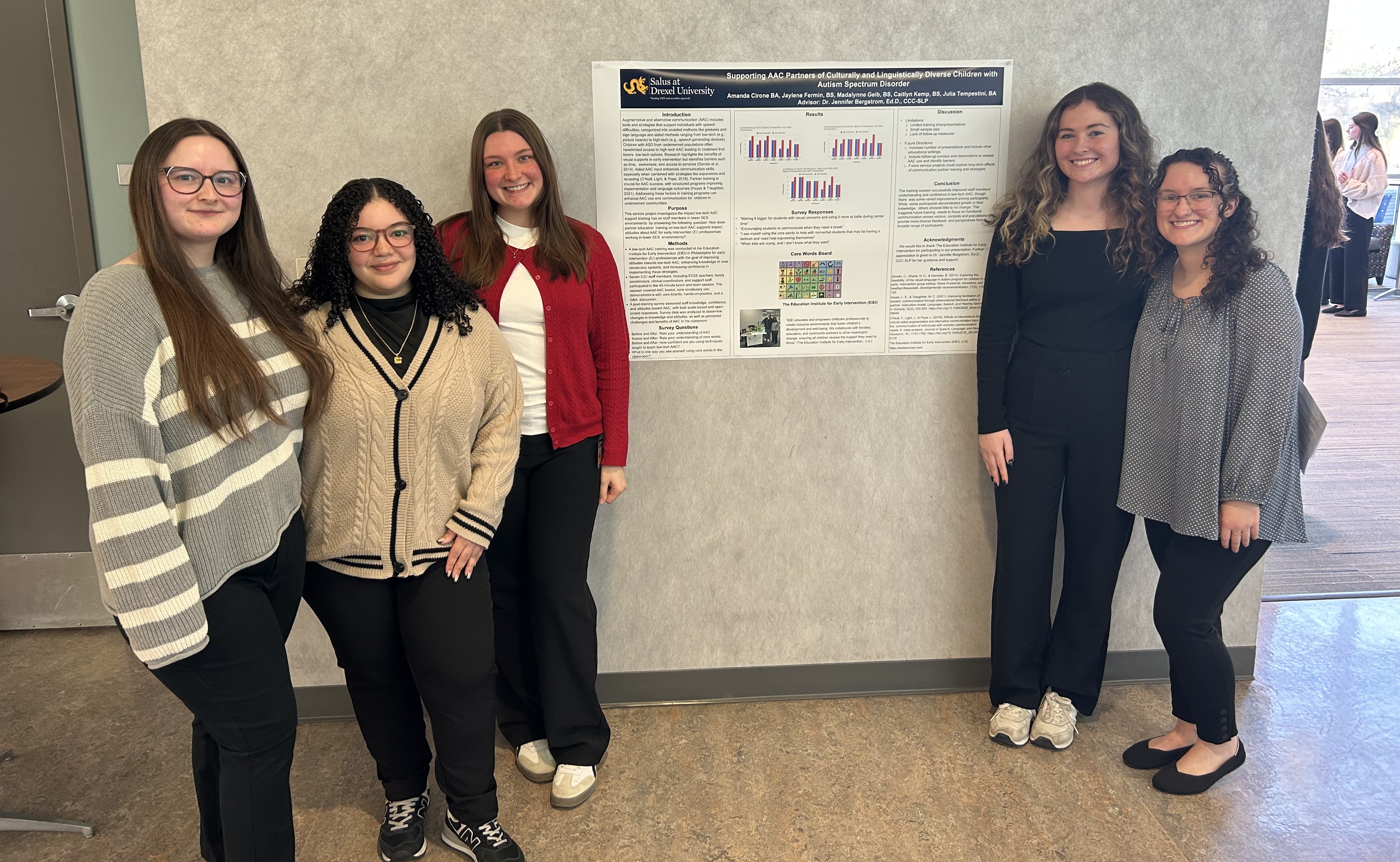 Students with Capstone project poster