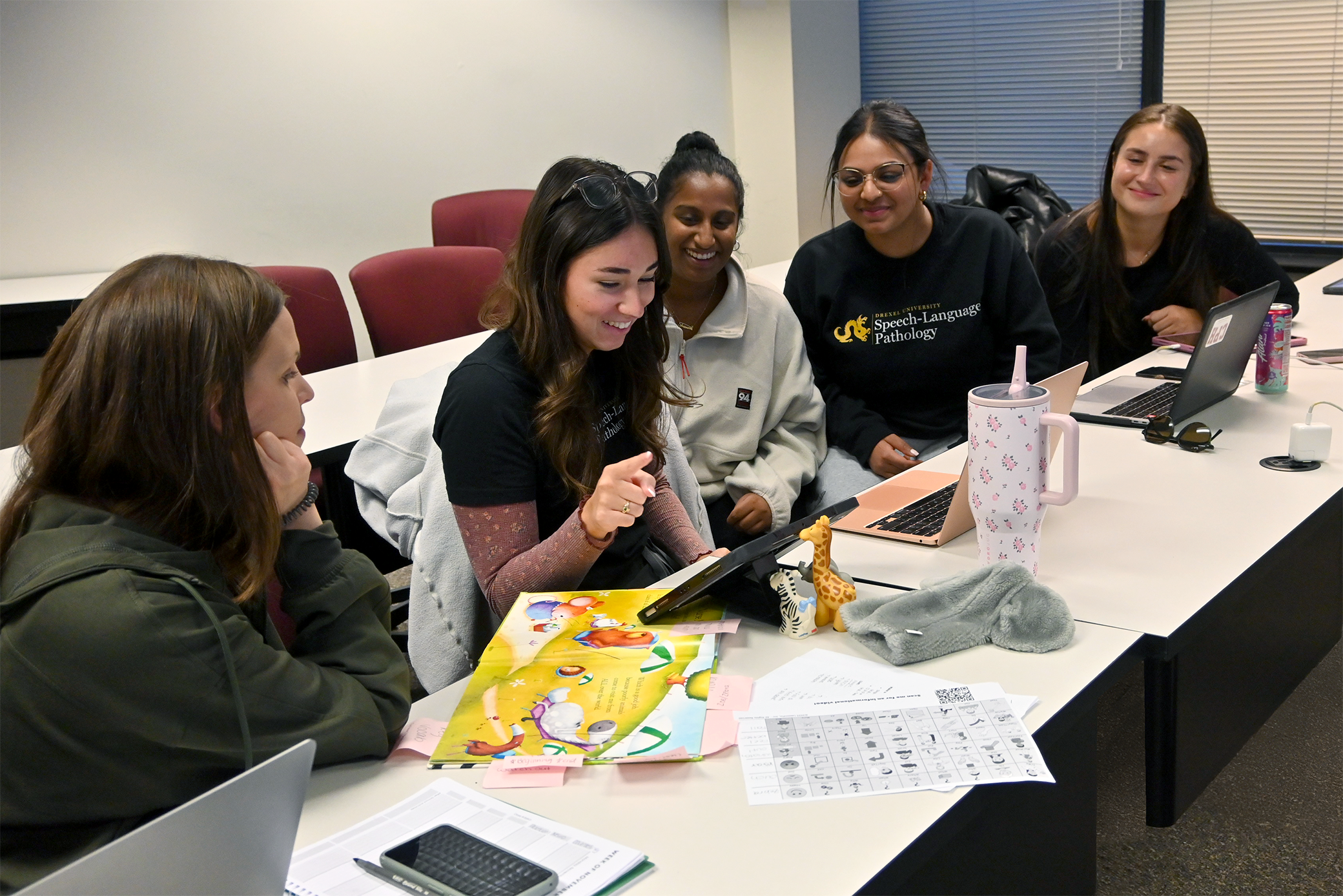 SLP students in class working on a project pic4