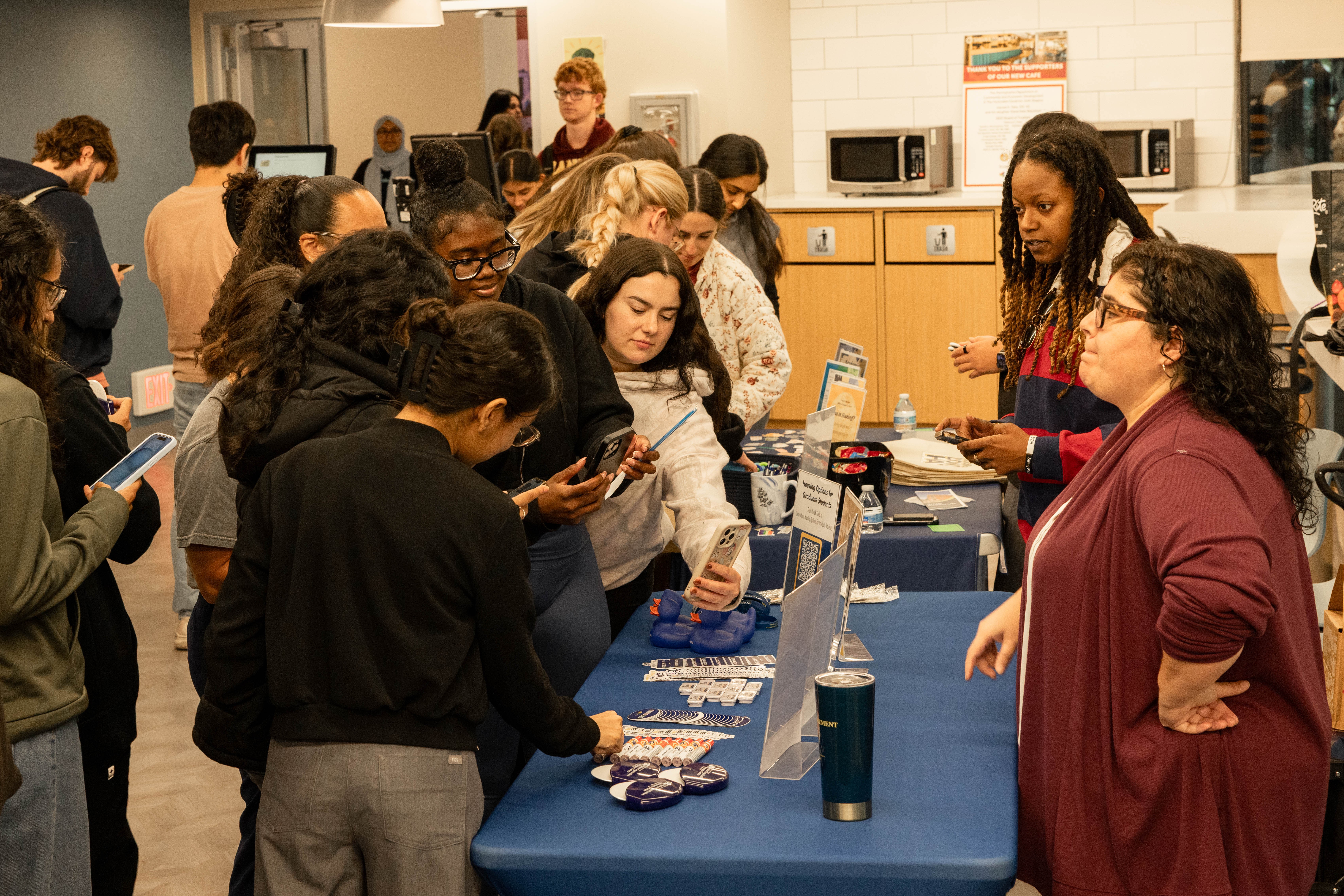 Students at resource fair table pic1
