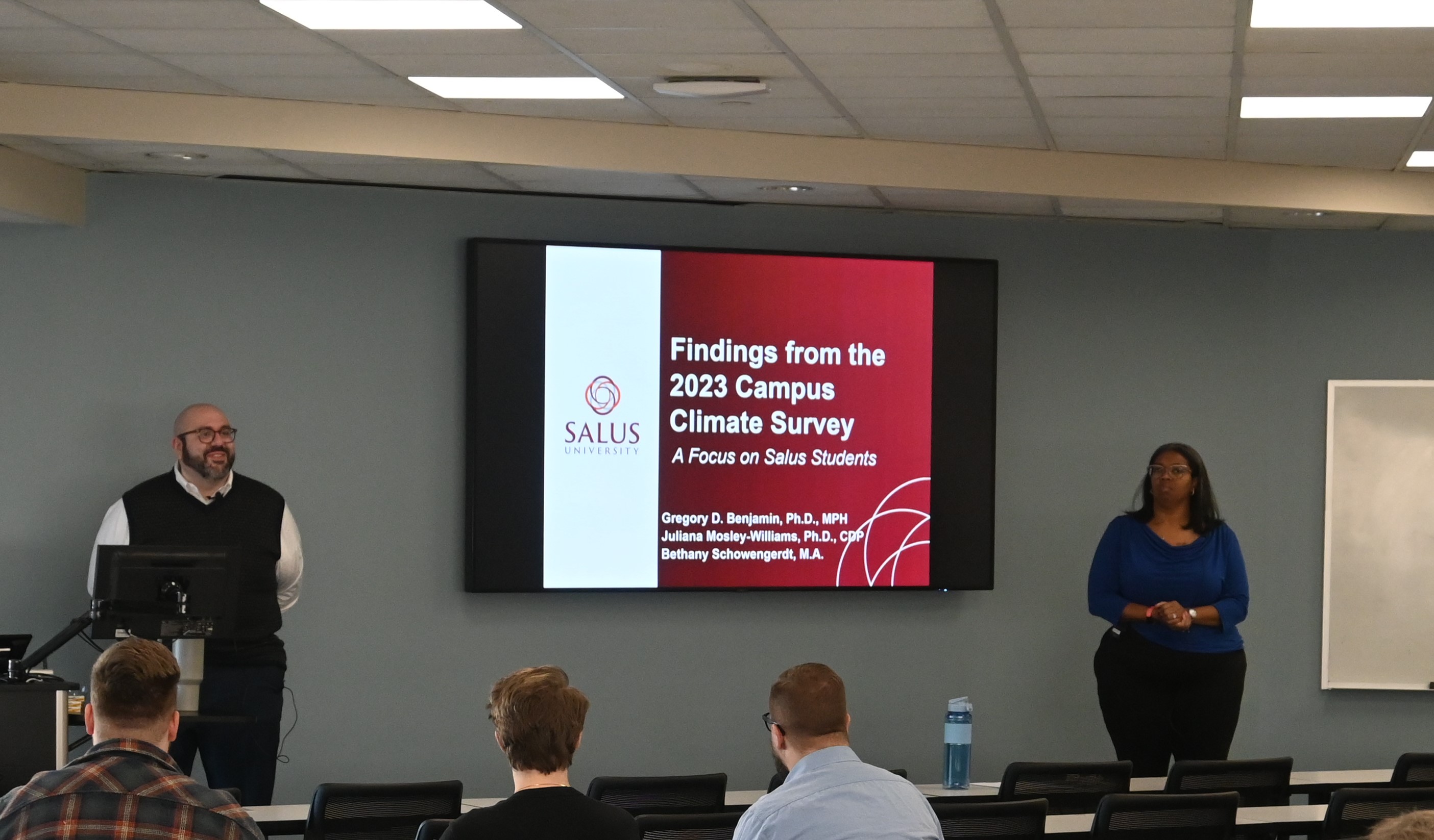 Drs. Juliana-Mosley Williams and Benjamin presenting