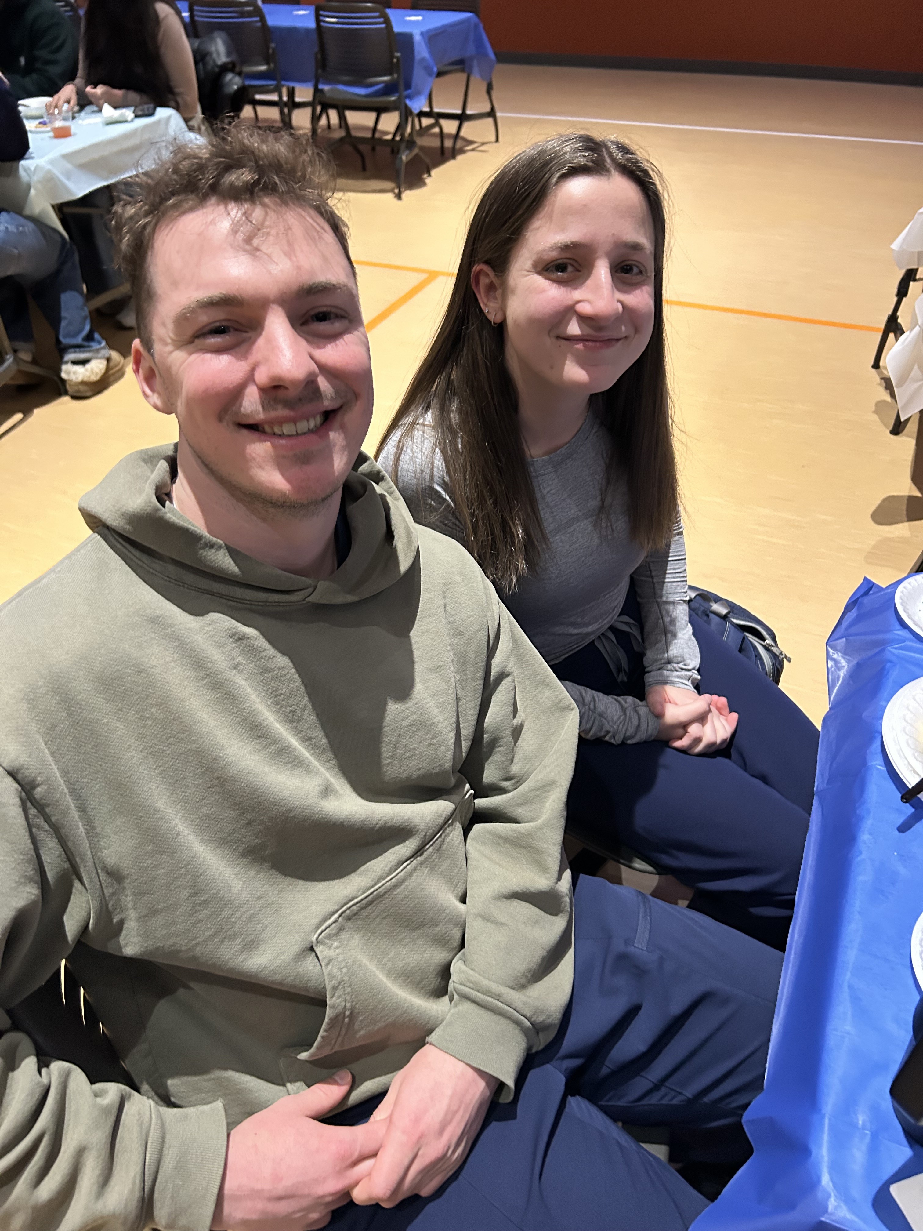 Students Olivia Fountaine and Patrick Giraudo at Winterfest pic2