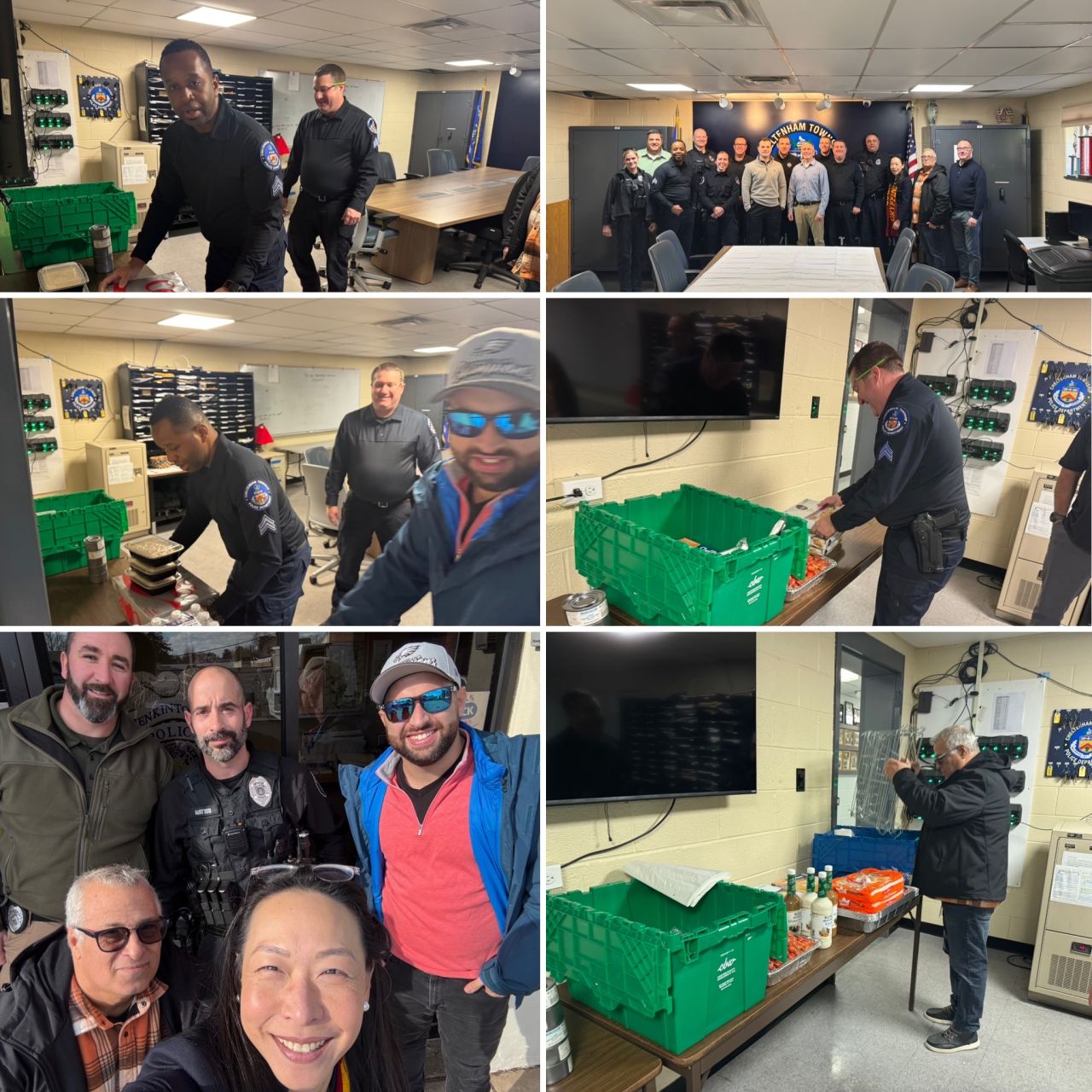 collage of thanksgiving meal dropoff