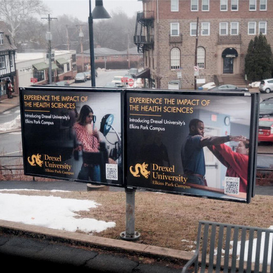 Drexel ads at train station