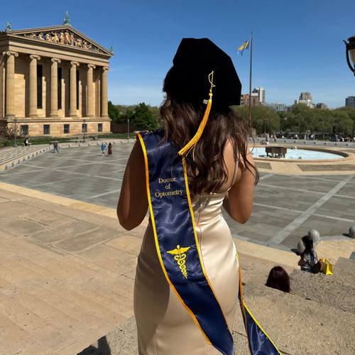 optometry student in her regalia
