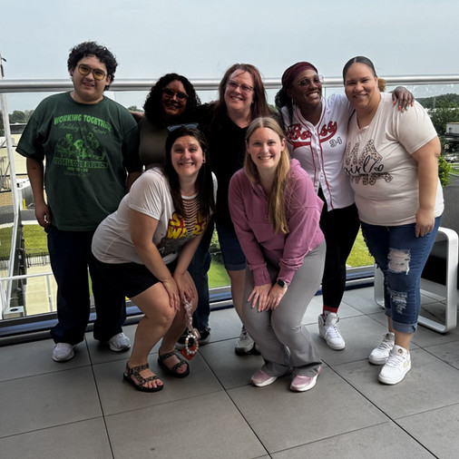 group photo at top golf