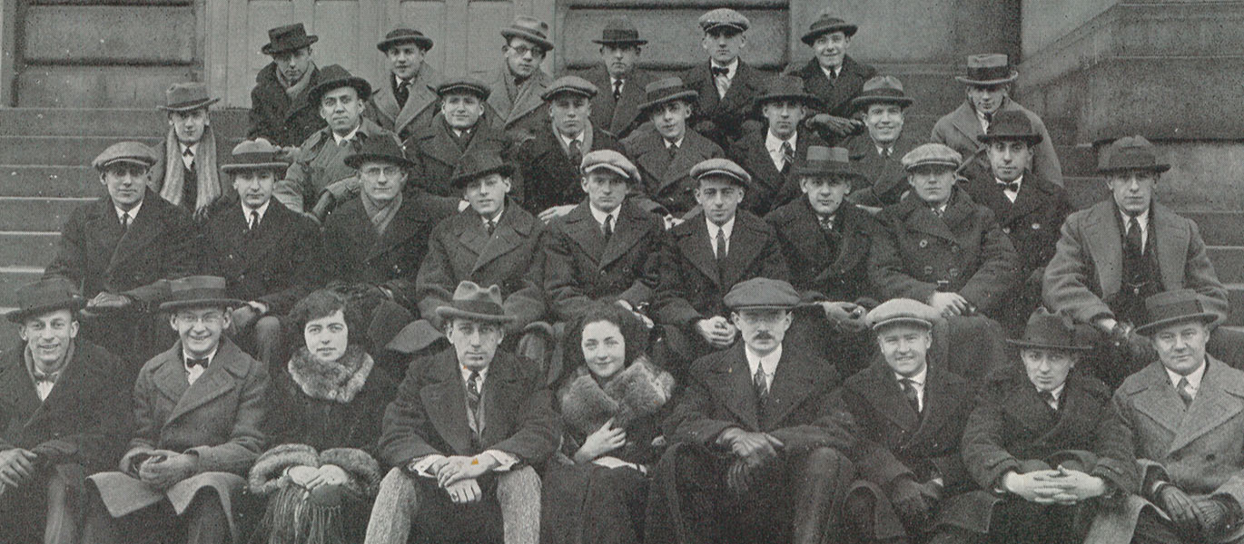 black and white photo of optometrists