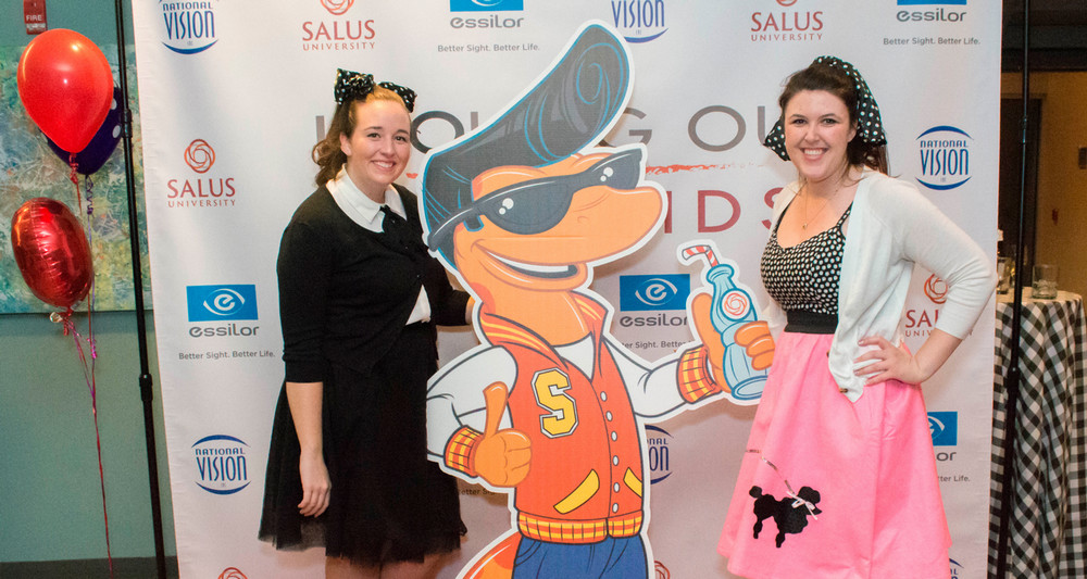 students with 50s Sal cutout