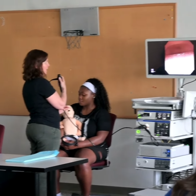 SLP students in pediatrics class