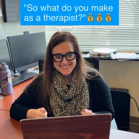 counselor conducting virtual therapy session