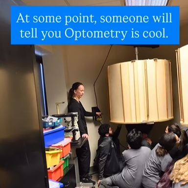 optometry students in class