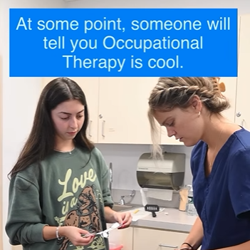 occupational therapy students in lab