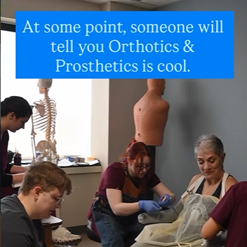 occupational therapy students in lab