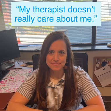 therapist sitting at desk