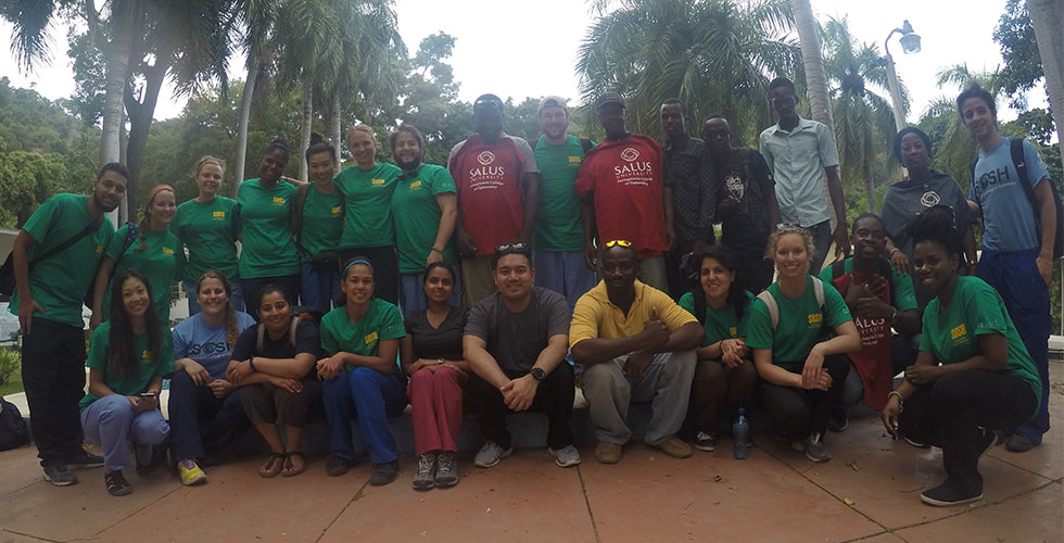 group photo in Haiti