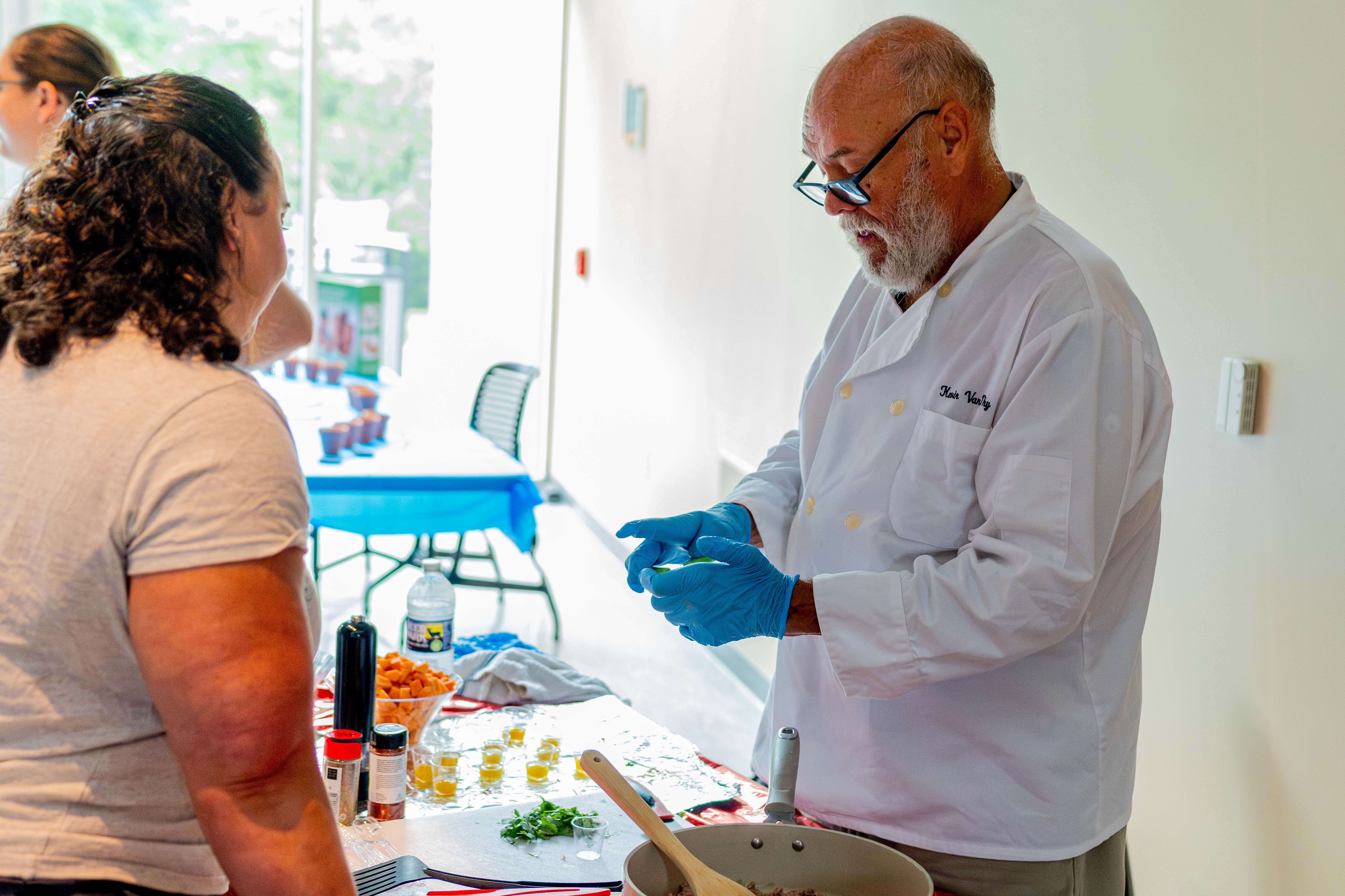 Chef preparing food at Adaptive Sports Day