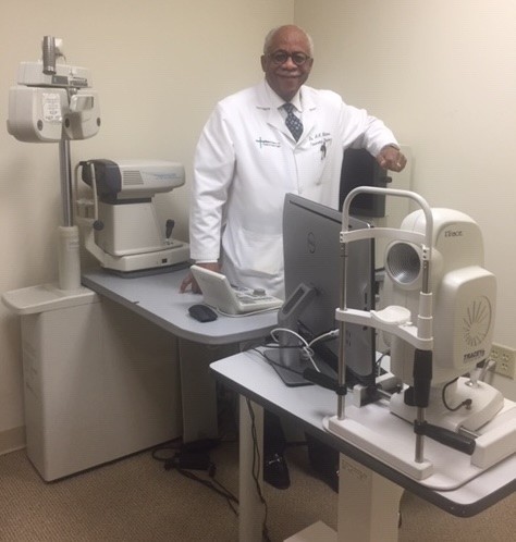 Alton Williams in the exam room