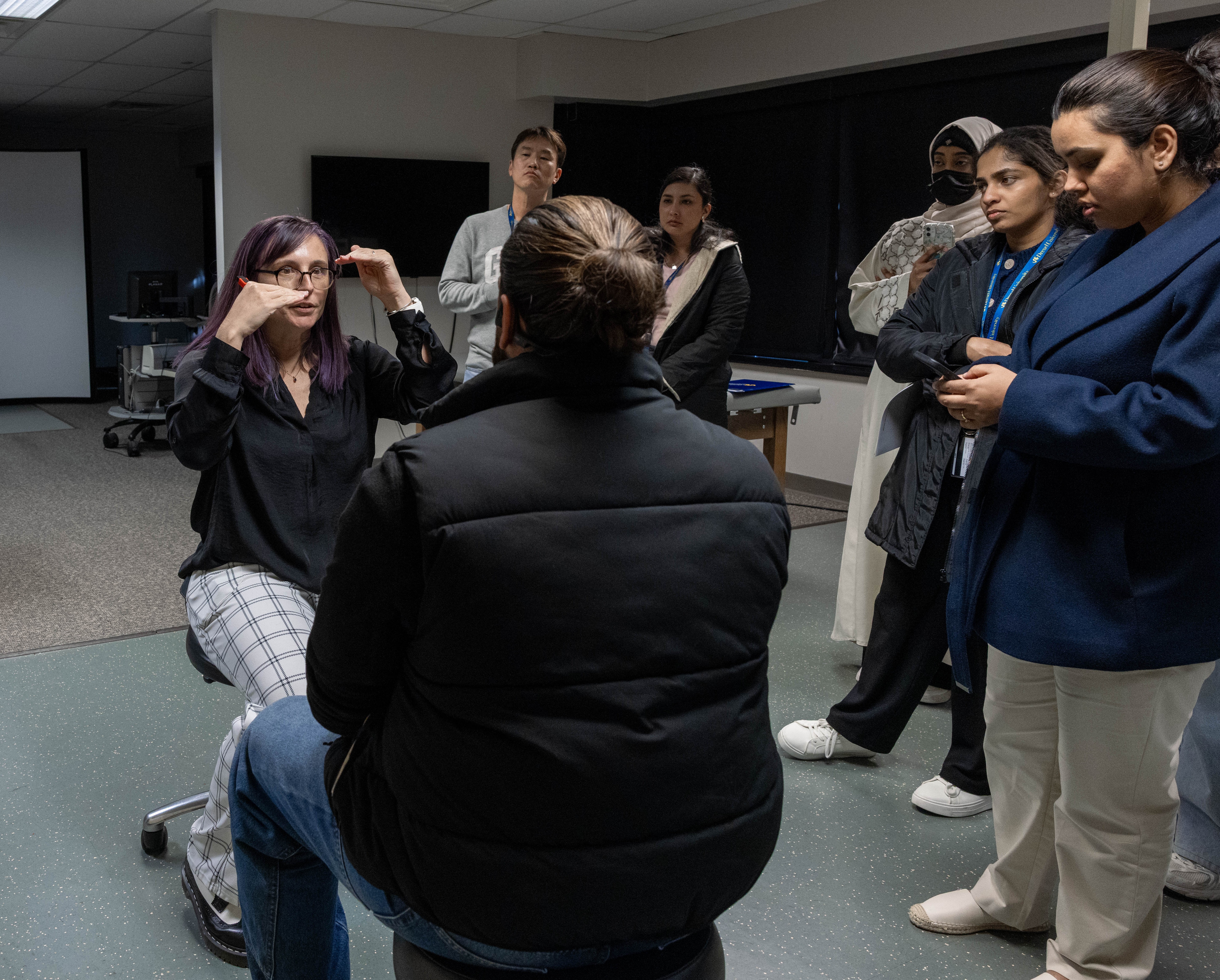 Bre Myers with distance ed students pic4