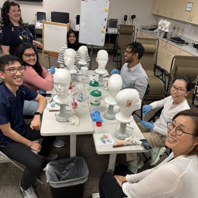 AUD Distance Ed students in heating lab thumbpic