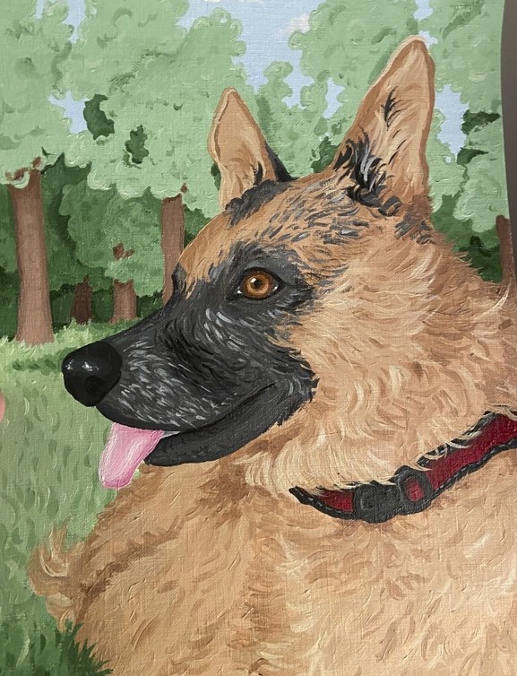 Ava Deichman portrait of a dog pic