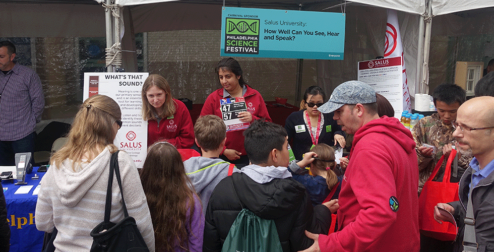 students at the science festival