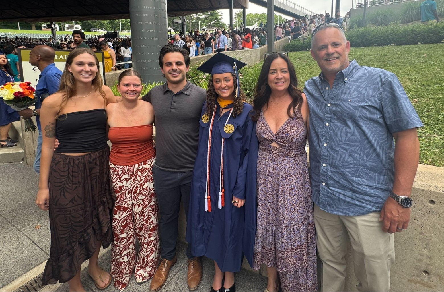 Grad Julie McClain and family at commencement
