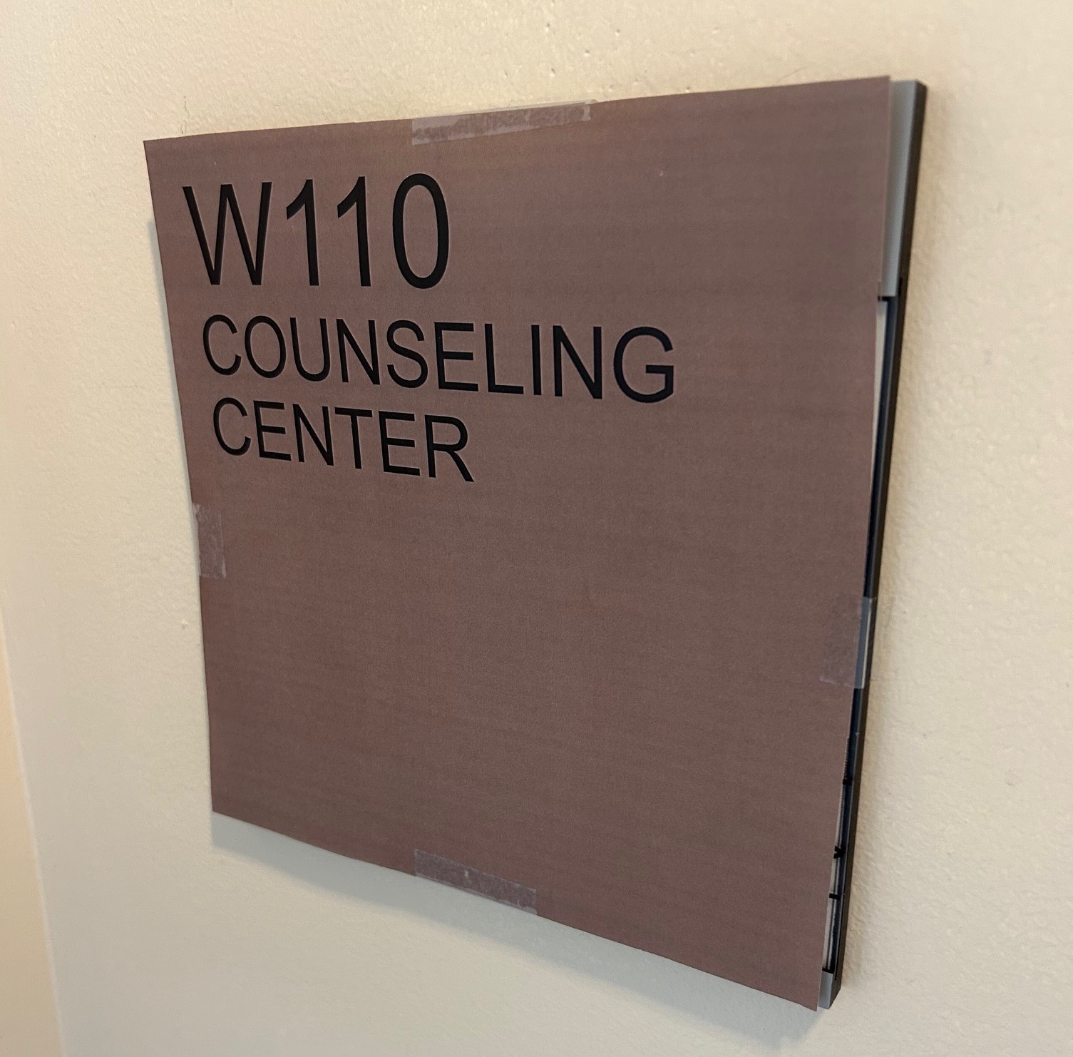 Temporary Counseling Center sign pic3