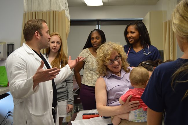David A. Smith teaching in PA lab