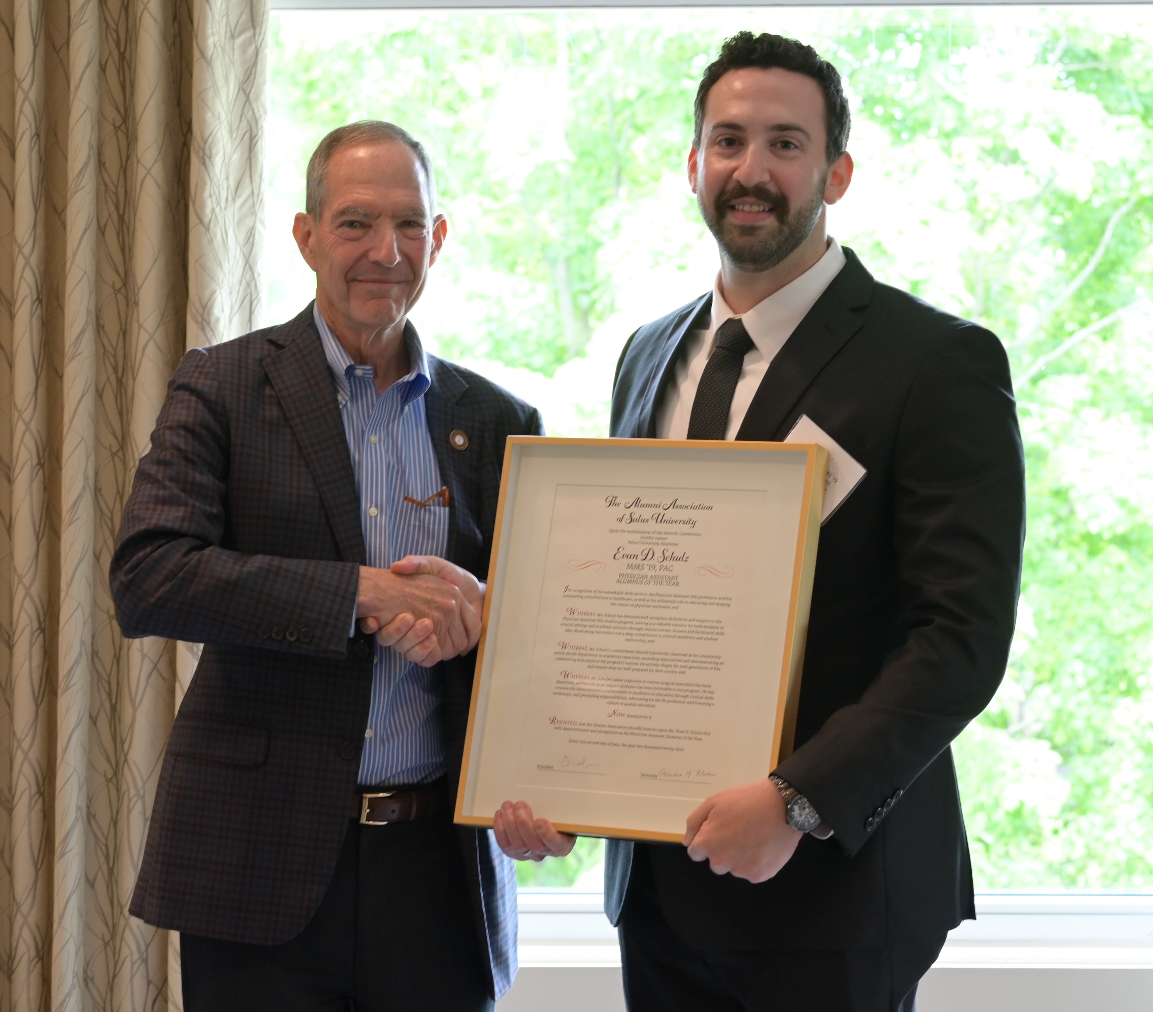 Evan Schulz and MHM AOY award pic